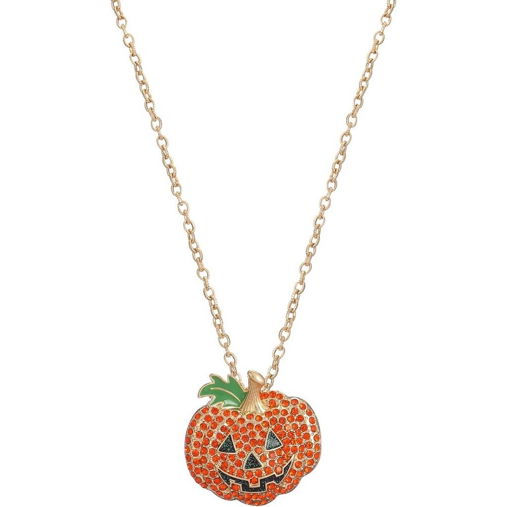 Halloween Party Charm Necklace for Women | Pendant Necklace with Pumpkin Spider